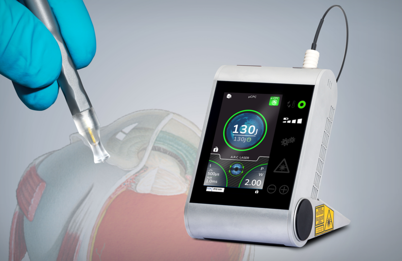 FOX IV 810 A.R.C. Laser in clinical use — ophthalmic laser treatment